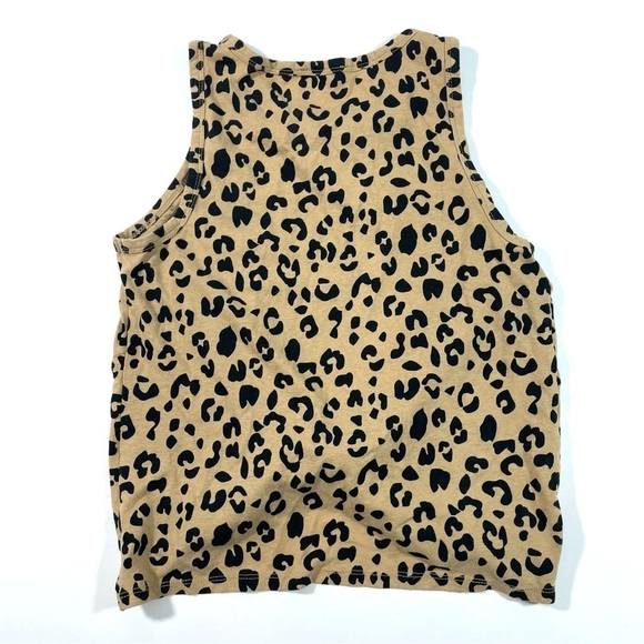 J Crew Slub Twist Front Tank Top Leopard Print Size XXS - Picture 2 of 7